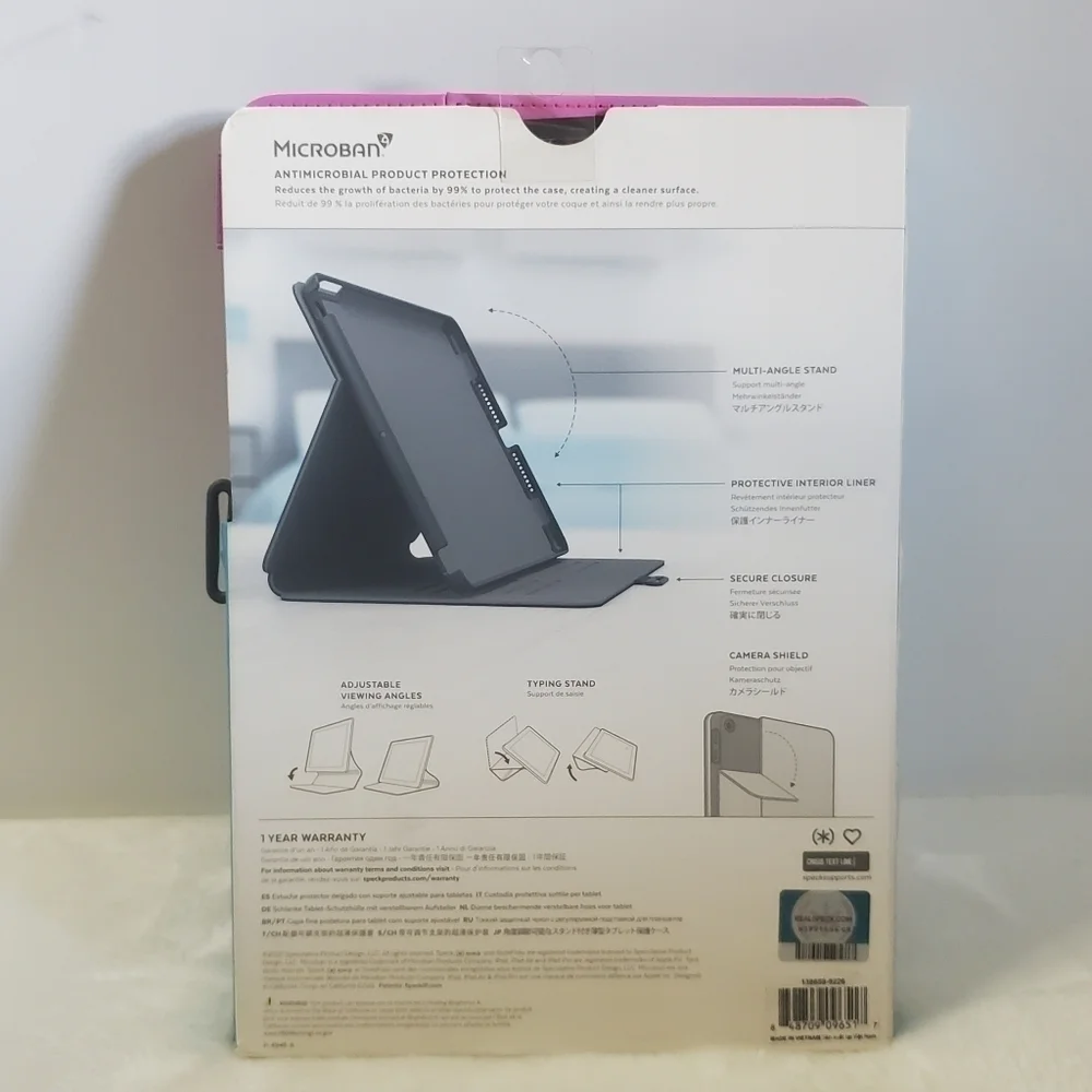 NWT Speck Stylefolio IPad 2019-2020 Fushia Pink Microban Case